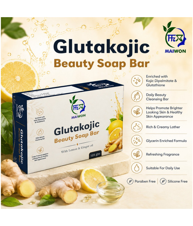 Glutathione + Kojic Acid Soap (Noddle Based) - With Lemon & Ginger Oil